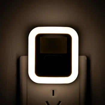  Светодиодный подключаемый ночной светильник с регулируемой яркостью ИК-датчик движения Прикроватная лампа AC110-240V Внутренняя настенная лампа с переключателем для лестницы Туалетная комната