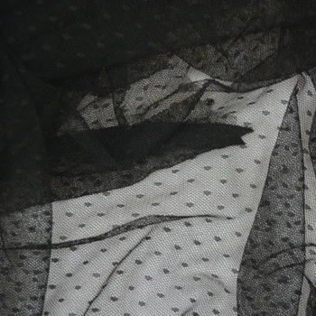 1 метр Высокое качество Черный тюль Кружевная ткань DIY Одежда Гипюр Пэчворк Вышивка Кружевная ткань для платья