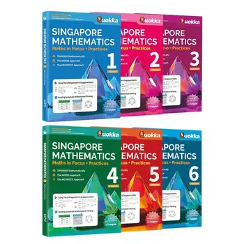 2022 Новые обновленные учебники математики для начальной школы Сингапура для 6-12 лет Тетрадь учебных пособий Книги Изучение математики