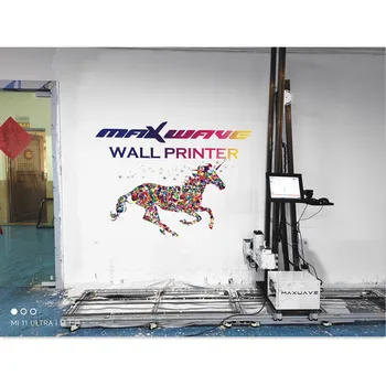 2024 Новый струйный настенный принтер 3D машина для покраски стен Маленькая вертикальная УФ-струйная двойная головка на стеклянной плитке Дерево Акрил ПВХ