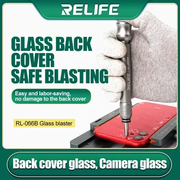 RELIFE RL-066B Заднее стекло Объектив камеры Безопасная дробеструйная алмазная дробильная ручка Регулируемая сила Инструменты для ремонта мобильных телефонов