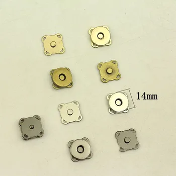 10 комплектов / лот 14 мм золото черный серебро пришив металлические магнитные кнопки кнопка для пальто сумка аксессуары для одежды скрапбукинг DIY