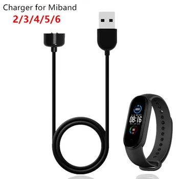 USB Кабель для зарядки смарт-часов для Miband 4 5 6 7 Магнитное зарядное устройство для Xiaomi Mi Band 4 3 2 Аксессуары для зарядного устройства для наручных часов