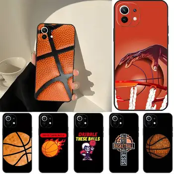 Баскетбольный текстурированный чехол для телефона для Xiaomi 12 PRO Poco M3 X3 Mi 9t 10t LITE 11 11i 11x Nfc F3 Redmi 9 8 7 Черный мягкий