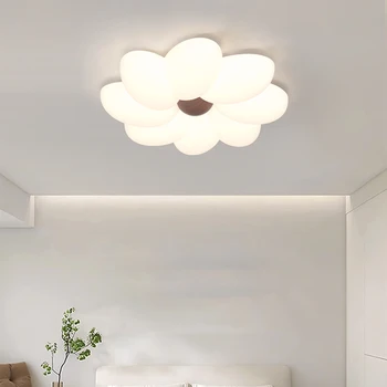  Современный потолочный светильник из свежего подсолнуха используется для спальни, кабинета, белый, 3-цветный, дистанционное украшение дома с регулируемой яркостью
