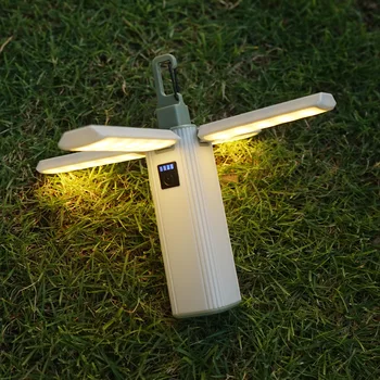  Длительный срок службы батареи Четырехстворчатый складной навес Многофункциональный светодиодный фонарик Лампа для кемпинга На открытом воздухе Лампа для кемпинга Ежедневный водонепроницаемый