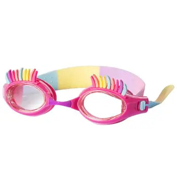 Профессиональные очки для плавания Мультяшные зеркальные очки для обучения плаванию Регулируемый ремешок Силиконовые симпатичные водонепроницаемые очки для плавания