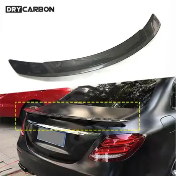Углеродное волокно Задний багажник Duck Spoiler Wing Body Kit для Benz E Class W213 E63 AMG Седан 2017 2018 2019 FRP Аксессуары для багажника автомобиля