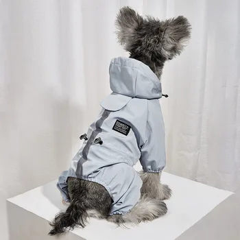 Водонепроницаемая одежда для собак Светоотражающий плащ для собак Мягкая непроницаемая куртка из полиэстера для маленьких собак Pet Puppy Наряды Perro Abrigo