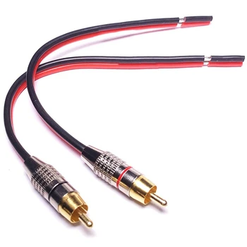 Переходник акустических кабелей на разъемы RCA, 2-канальный (1 фут)