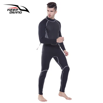 Подлинный неопреновый гидрокостюм 3 мм, цельный и плотно прилегающий водолазный костюм для мужчин, подводное плавание, серфинг, снорклинг, подводная охота, большие размеры