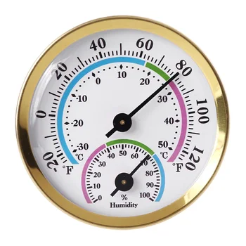 TH103GF Алюминиевый термометр 2 в 1 Гигрометр Автоматическое измерение термометра для домашнего офиса Измеритель температуры и влажности