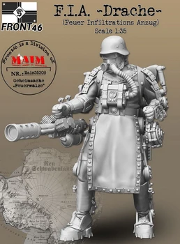 Неокрашенный комплект 1/35 современный солдат с фигуркой Drache (Fire Infiltration Suit) Историческая миниатюрная модель набора Uncolor Resin