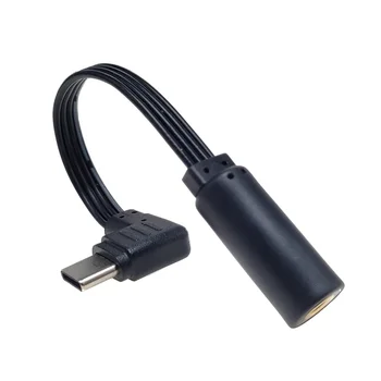 0,1 м Плоский преобразователь разъема C-типа в 3,5 мм, кабель аудиоадаптера для наушников C-типа, USB на 3,5 мм, дополнительный кабель для наушников C-типа