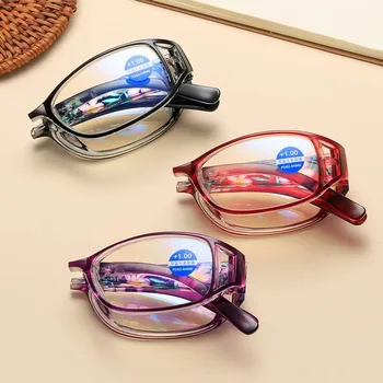 Стильные складные очки для чтения с цветочным принтом для комфортного чтения Мужские и женские очки для чтения