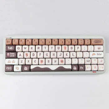 Колпачки для клавиш в виде шоколадной утки MOA-профиль MOA-сублимация Колпачок для клавиш из ПБТ 137 клавиш