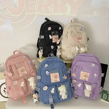 популярные розово-фиолетовые сумки-рюкзаки для девочек старшей школы