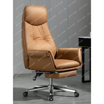 Executive Business Lifting Откидывающийся офис Удобный домашний кабинет Компьютерное кресло из натуральной кожи
