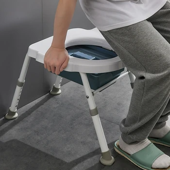  Постоянная температура Нескользящий стул для пожилых людей Горшок Регулируемый туалетный стул для беременных Может сидеть на корточках Может сидеть Рама сиденья табурета для унитаза