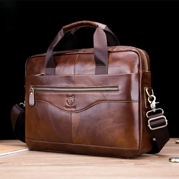 Мужская сумка из натуральной кожи Мессенджер Сумка через плечо Бизнес Офис Сумка для ноутбука для 16 дюймов Повседневная сумка через плечо Мужская сумка