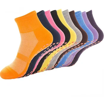  Пол Подходящие нескользящие носки Женщины Мужчины 2023 Yoga Grip Носки для пилатеса, танцев, батутов, дома, больницы, фитнес-батут