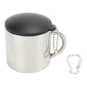 Портативная кофейная кружка для кемпинга 110 мл Изолированная чашка из нержавеющей стали Чайная чашка На открытом воздухе Пешие прогулки Посуда для воды