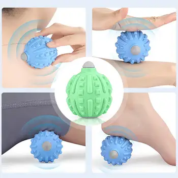 Тканевый массажный мяч Портативный тканевый массажер для мышц Высокоинтенсивный вибрационный массажный мяч для облегчения боли Физический для эффективного