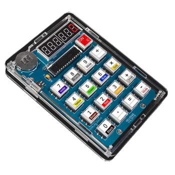 Калькулятор DIY Kit ABS 51 Микроконтроллер Самодельная цифровая трубка Калькулятор Печатная плата Сварка Обучение Электронный комплект