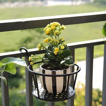 Универсальная легкая металлическая подставка для растений Стойка для полок для растений для внутреннего балкона Подставка для цветов подвесного типа Зеленая висячая орхидея