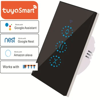 Tuya US WiFi умный переключатель сенсорной шторки WiFi работает с Google home и Alexa