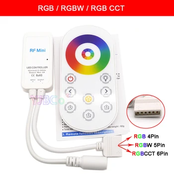 Ультратонкий контроллер светодиодной ленты RF Full Touch Remote 3528 5050 одноцветный RGB RGBW RGB CCT Светодиодная лента диммер DC5-24V 144 Вт