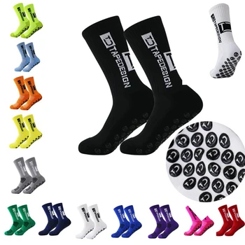 4 пары Новые противоскользящие футбольные носки на средней ноге противоскользящие футбольные велосипедные спортивные носки мужские термоноски