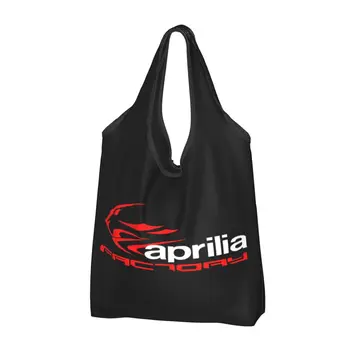 Многоразовые сумки Aprilia Racing для покупок для продуктов Складные моторные мотокроссовые продуктовые сумки Моющиеся большие сумки