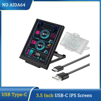 3,5 дюйма IPS Type-C Дополнительный экран Мини-компьютер USB Дисплей CPU GPU RAM HDD Монитор Не используется AIDA64