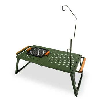 Открытый складной стол из углеродистой стали Пикник Многофункциональный съемный гриль-барбекю IGT Кемпинг Комбинированный стол для барбекю