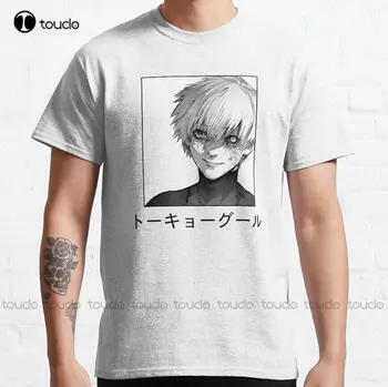 Ken Kaneki Tokyo Ghoul Shonen Классическая футболка Custom Aldult Teen Unisex с цифровой печатью Футболки Пользовательский подарок Xs-5Xl Футболка