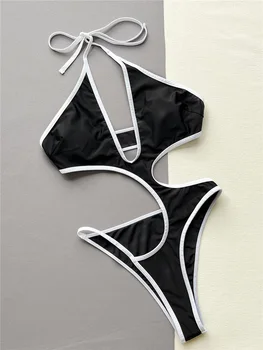 2024 Полые сексуальные купальники Женщины Новый стиль Цельный купальник Монокини Maio Biquini Badpak Mujer Trikini Maio Biquini Maillot