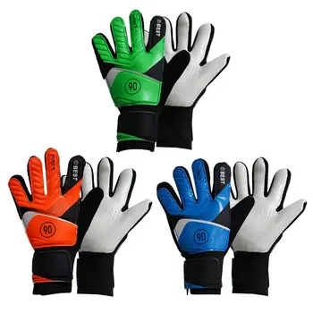 Футбольные вратарские перчатки для детей Профессиональные футбольные перчатки Тренировочные латексные латексные противоскользящие пальцы Одежда для защиты пальцев