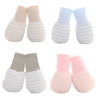4 пары Перчатки для новорожденных Варежки без царапин Зимние теплые перчатки для младенцев