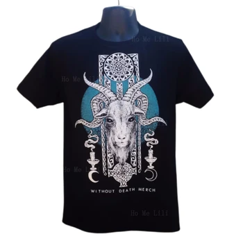 Wdm Baphomet Sheep Horn Head Print Half Sleeve Hot Selling Item Custom Men T-Shirt