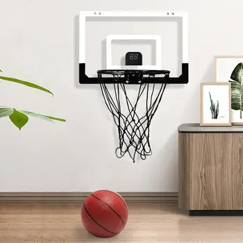 Мини-баскетбольное кольцо над дверью Баскетбольное мини-кольцо Данкируемые детские игрушки Аксессуары для тренировок по баскетболу включают в себя электронные