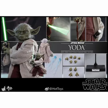 Оригинальные товары на складе Hottoys MMS495 Yoda Star Wars Authentic Collection Movie Character Action Model Игрушки Праздничные подарки