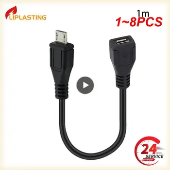 1 ~ 8PCS Micro USB Папа - Мама USB 2.0 Короткий кабель Преобразователь Удлинитель Адаптер 25 см 50 см 150 см