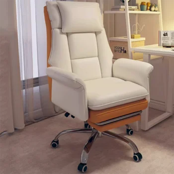 белый стул для спальни Эргономичный поворотный Nordic Мобильный дизайнерский офисный стул Рабочий Sillas De Oficina Офисная мебель