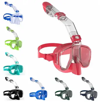  Противотуманные маски для дайвинга Встроенная дыхательная трубка Жидкая силиконовая маска для трубки Набор компрессионных сопротивлений Профессиональный