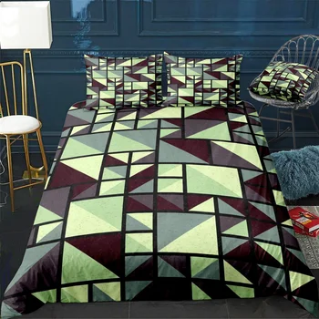 Абстрактный набор постельного белья с геометрическим рисунком для спальни Мягкие покрывала для двуспальной кровати Домашний пододеяльник Качественный пододеяльник