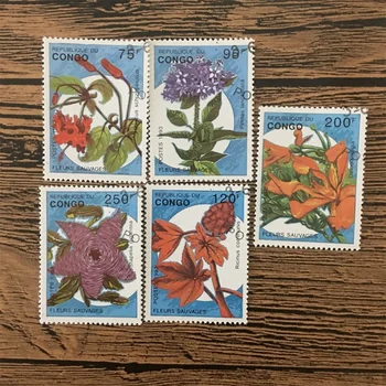 5Pcs/Set Почтовые марки Конго 1993 Растения Цветы Помеченные Почтовые Марки Для Коллекционирования